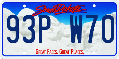 SD license plate 93PW70