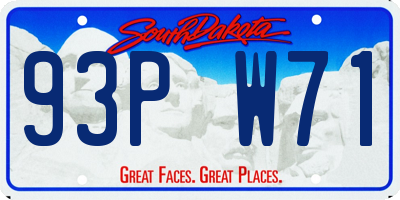 SD license plate 93PW71