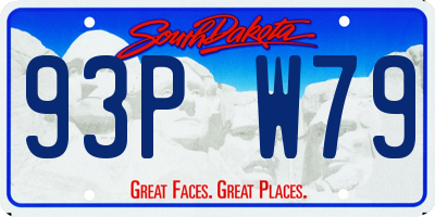 SD license plate 93PW79