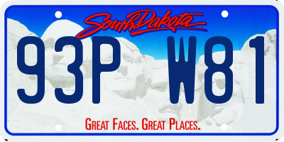 SD license plate 93PW81
