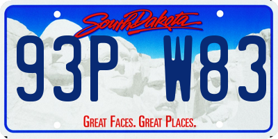 SD license plate 93PW83