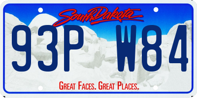 SD license plate 93PW84