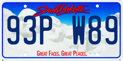 SD license plate 93PW89