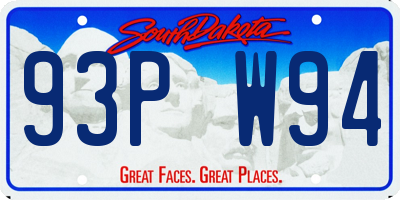 SD license plate 93PW94