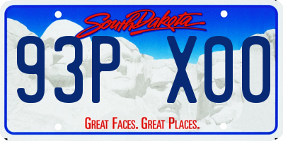 SD license plate 93PX00