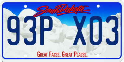 SD license plate 93PX03