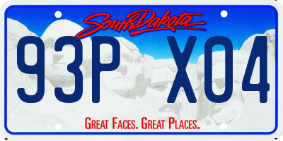 SD license plate 93PX04