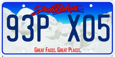 SD license plate 93PX05