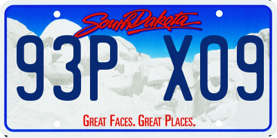 SD license plate 93PX09