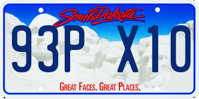 SD license plate 93PX10