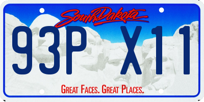 SD license plate 93PX11