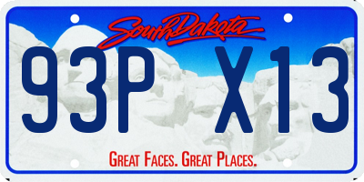SD license plate 93PX13