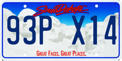 SD license plate 93PX14