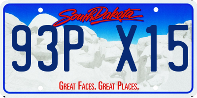 SD license plate 93PX15