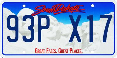 SD license plate 93PX17