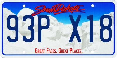 SD license plate 93PX18