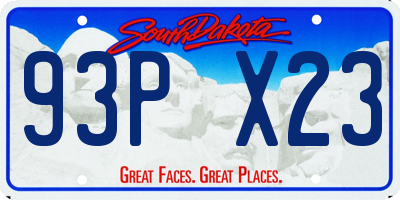 SD license plate 93PX23