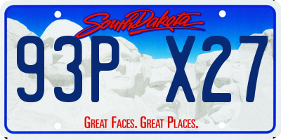 SD license plate 93PX27