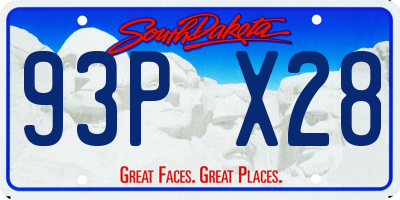 SD license plate 93PX28