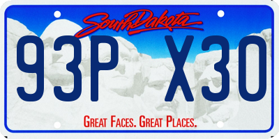 SD license plate 93PX30