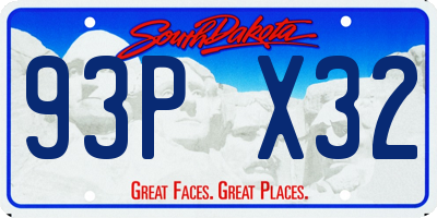 SD license plate 93PX32