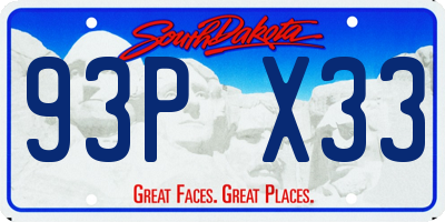 SD license plate 93PX33