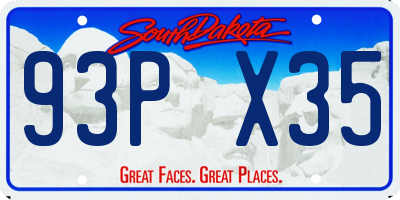 SD license plate 93PX35