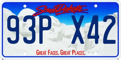 SD license plate 93PX42
