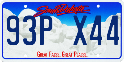 SD license plate 93PX44