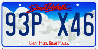 SD license plate 93PX46