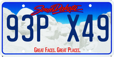 SD license plate 93PX49