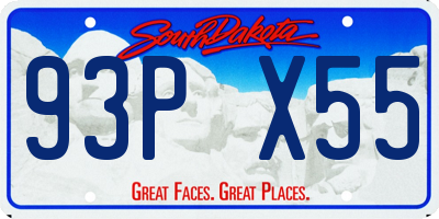 SD license plate 93PX55