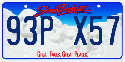 SD license plate 93PX57