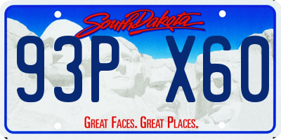 SD license plate 93PX60