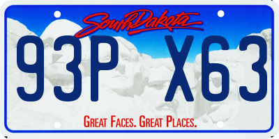 SD license plate 93PX63