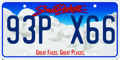 SD license plate 93PX66