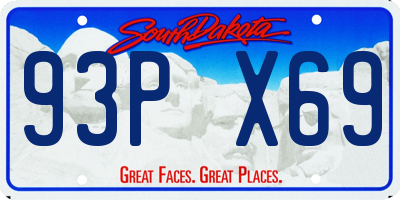 SD license plate 93PX69