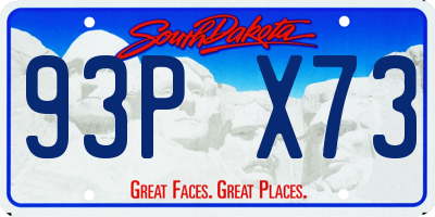SD license plate 93PX73