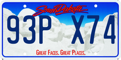 SD license plate 93PX74