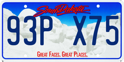 SD license plate 93PX75