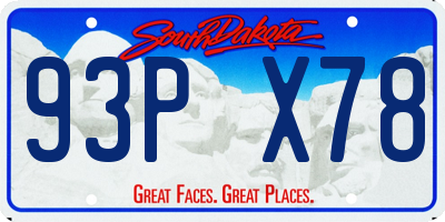 SD license plate 93PX78