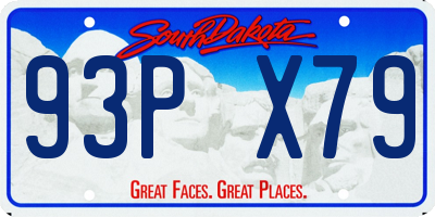 SD license plate 93PX79