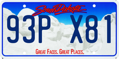 SD license plate 93PX81