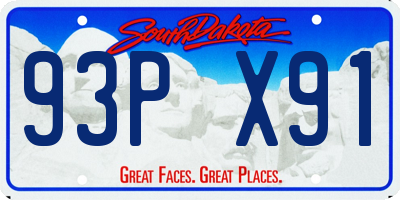 SD license plate 93PX91