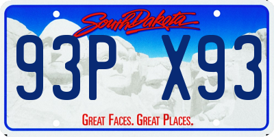 SD license plate 93PX93