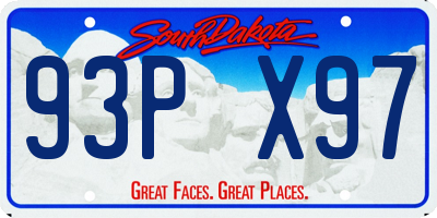 SD license plate 93PX97