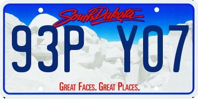 SD license plate 93PY07