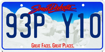 SD license plate 93PY10