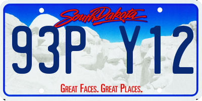 SD license plate 93PY12