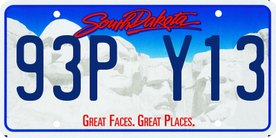 SD license plate 93PY13